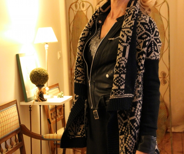 gilet maje, robe H&M2