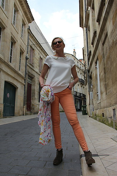 jeans-orange 6766