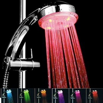 pommeau douche lumineuse