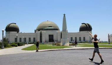 Arthur au Griffith Observatory à Los Angeles