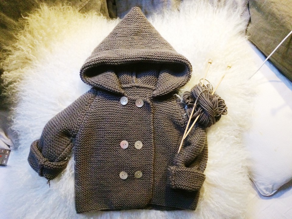 Veste capuche BEBE DIY