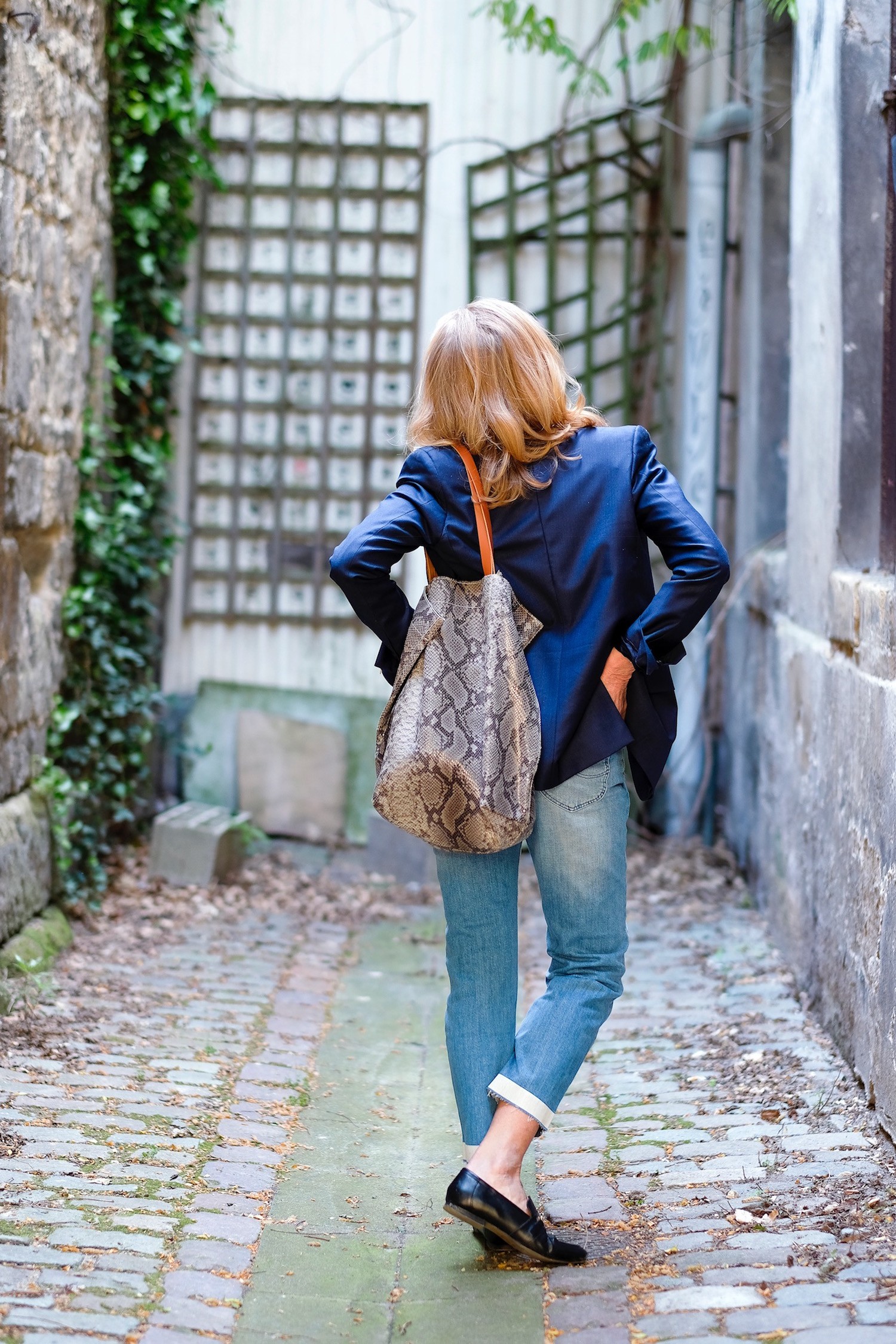 Blazer jean et mocassins Blog Enfin Moi Mode lifestyle Bordeaux
